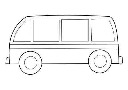 Автобус раскраска рисование для детей
