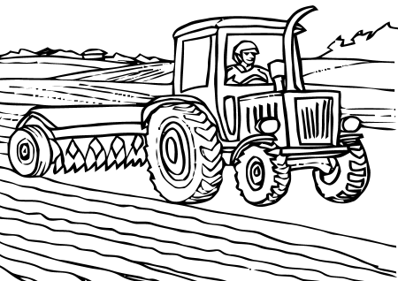 Трафарет трактора для рисования (46 фото)