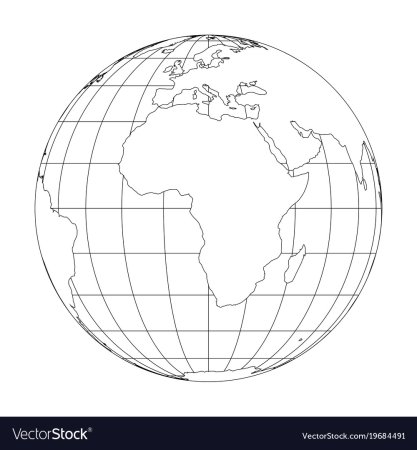 Контурная карта земного шара
