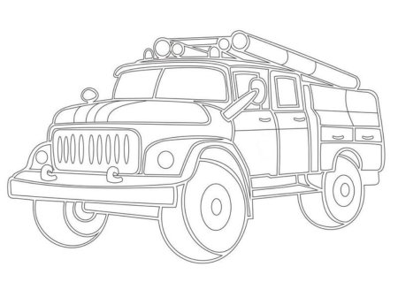 Раскраска пожарная машина