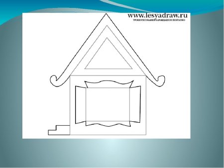 Окошки для домика теремка рисование