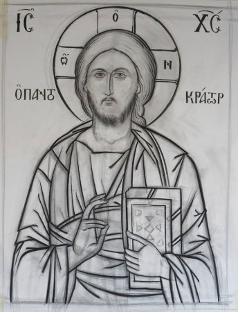 Икона Богородицы Умиление прорись