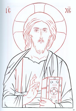 Раскраска Иверская икона Божией матери
