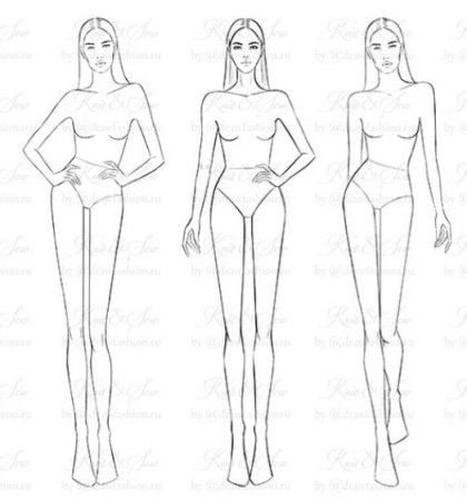 Женская фигура для рисования одежды