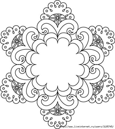 Кружевная салфетка трафарет