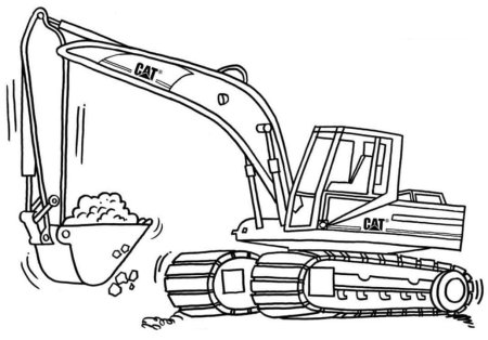 Трактор JCB раскраска