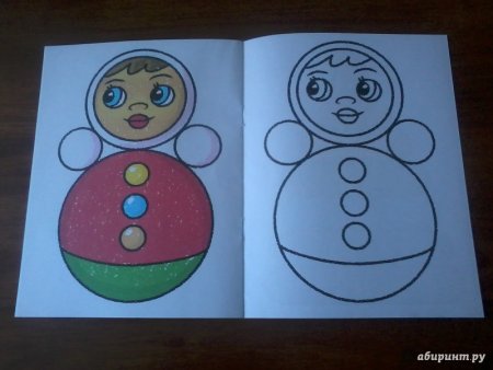 Неваляшка раскраска для детей
