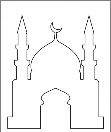 Трафарет мечети для рисования (46 фото)
