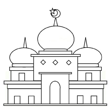 Мечеть раскраска