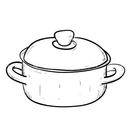 Кастрюля раскраска для детей