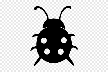 Божья коровка силуэт