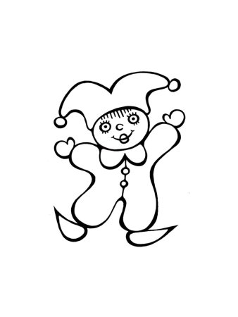 Петрушка раскраска для детей