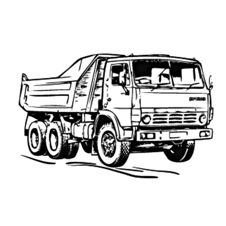 Раскраски КАМАЗ 55111 самосвал