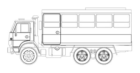Раскраска КАМАЗ 5350