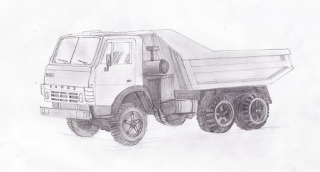 КАМАЗ 5511 срисовать