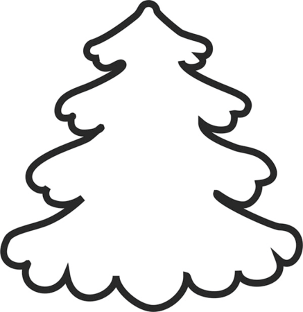 Елочка раскраска для детей