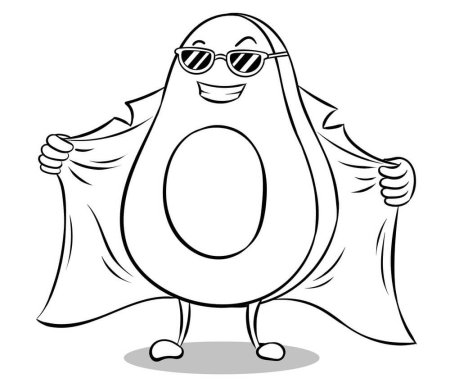 Маленькие рисунки авокадо