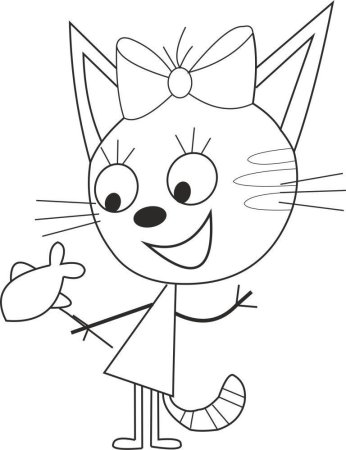 Три кота. Раскраска