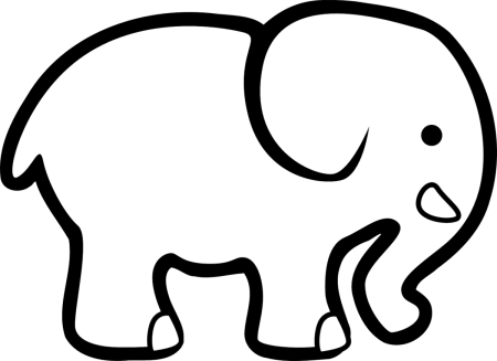 Трафарет слоника для рисования (46 фото)