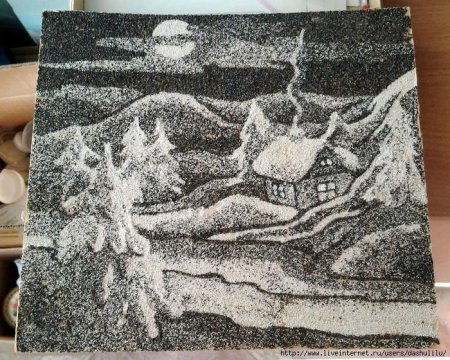 Рисование солью