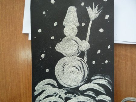 Рисование манной крупой
