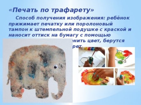 Нетрадиционные техники рисования печать по трафарету