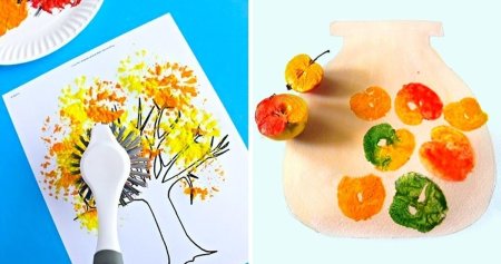 Нетрадиционное рисование овощи и фрукты