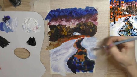 Рисунок на свободную тему красками