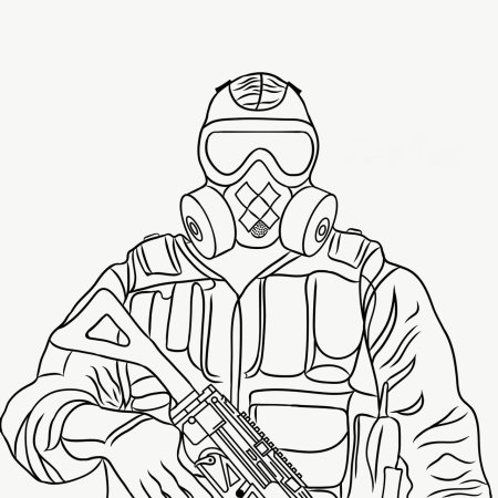 Раскраска диверсант Rainbow Six Siege