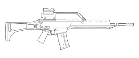 Автомат HK g36c чертеж