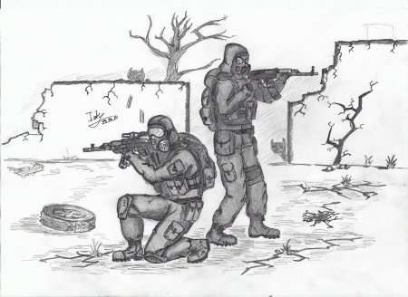 Боевые действия рисунок