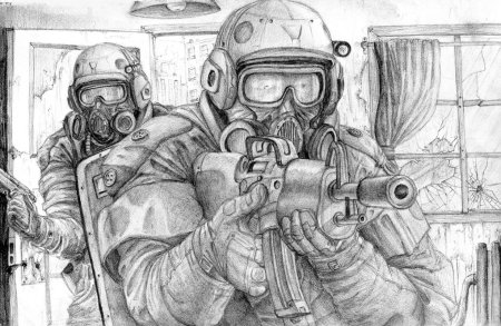 Рисунок спецназовца