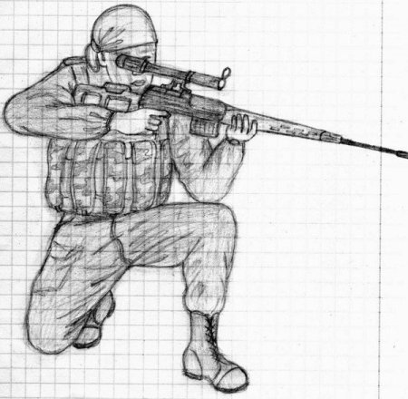 Рисунки Солдатов карандашом