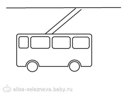 Аппликация троллейбус
