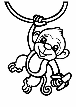 Обезьянка контур
