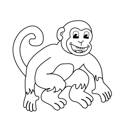 Трафарет обезьянки для рисования (47 фото)