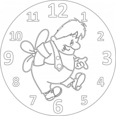 Часы трафарет для детей