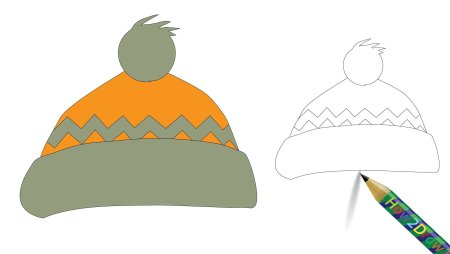 Креативный рисунок на шапке