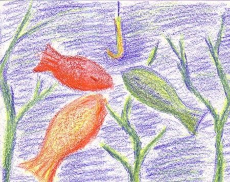 Рисование восковыми мелками на бумаге для детей