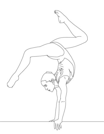 Трафарет гимнастки для рисования (39 фото)