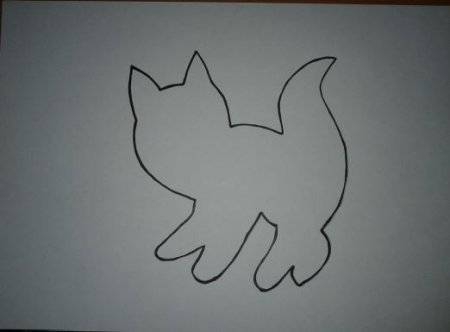 Котенок для рисования в младшей группе