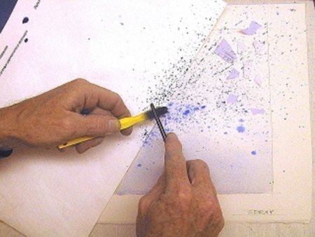 Набрызг техника рисования