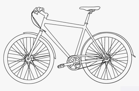 Трафарет велосипеда для рисования (41 фото)