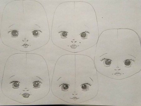 Рисуем глазки кукле