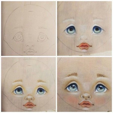 Схемы кукольного личика