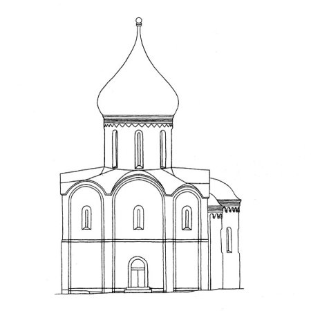 Православный храм карандашом