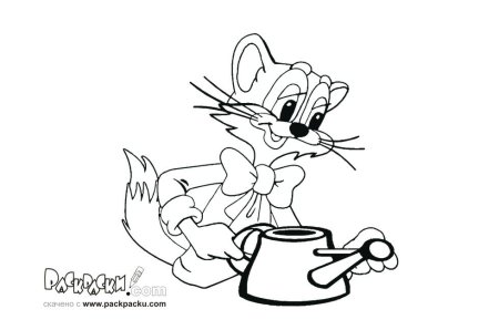Рисунок кота Леопольда карандашом