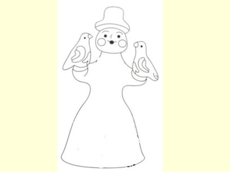 Каргопольская игрушка Барыня раскраска