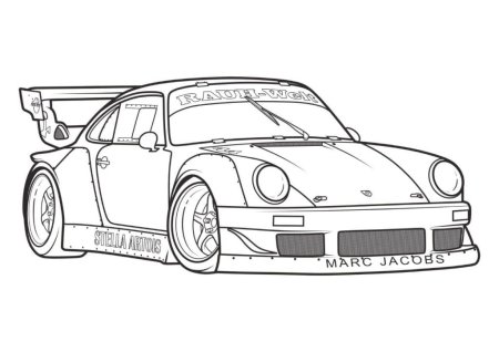 Раскраска Порше 911