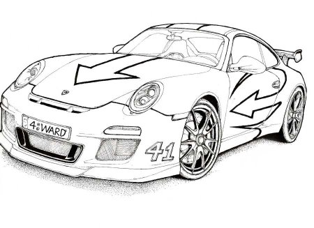 Раскраска Porsche 918 Spyder